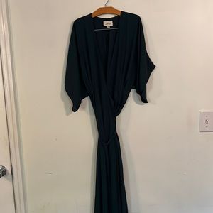 Long maxi green dress